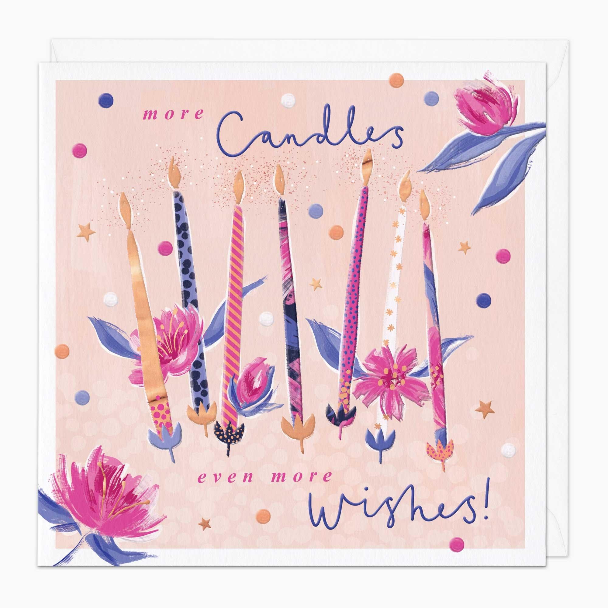 Greeting Card-G185 - Candles & Wishes Birthday Card-Whistlefish