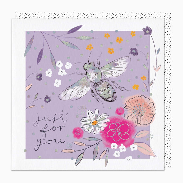Greeting Card-G190 - Just For You Bee Card-Whistlefish
