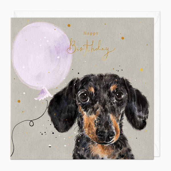 Greeting Card-G191 - Daschund Birthday Card-Whistlefish
