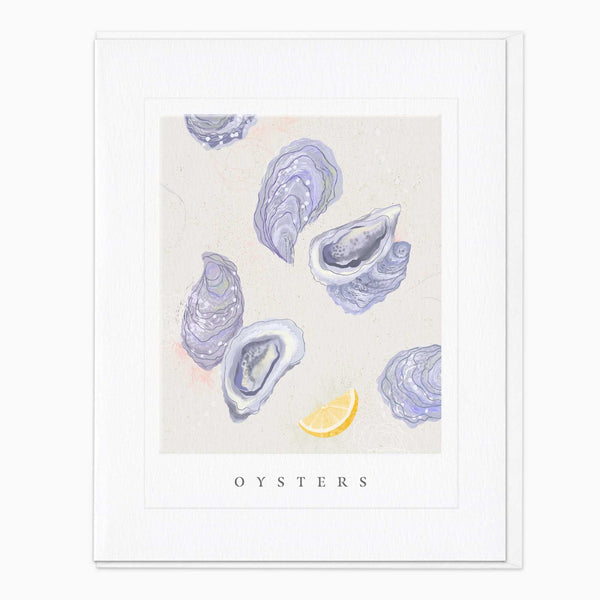 Greeting Card-G202 - Seagrass Oysters Art Card-Whistlefish