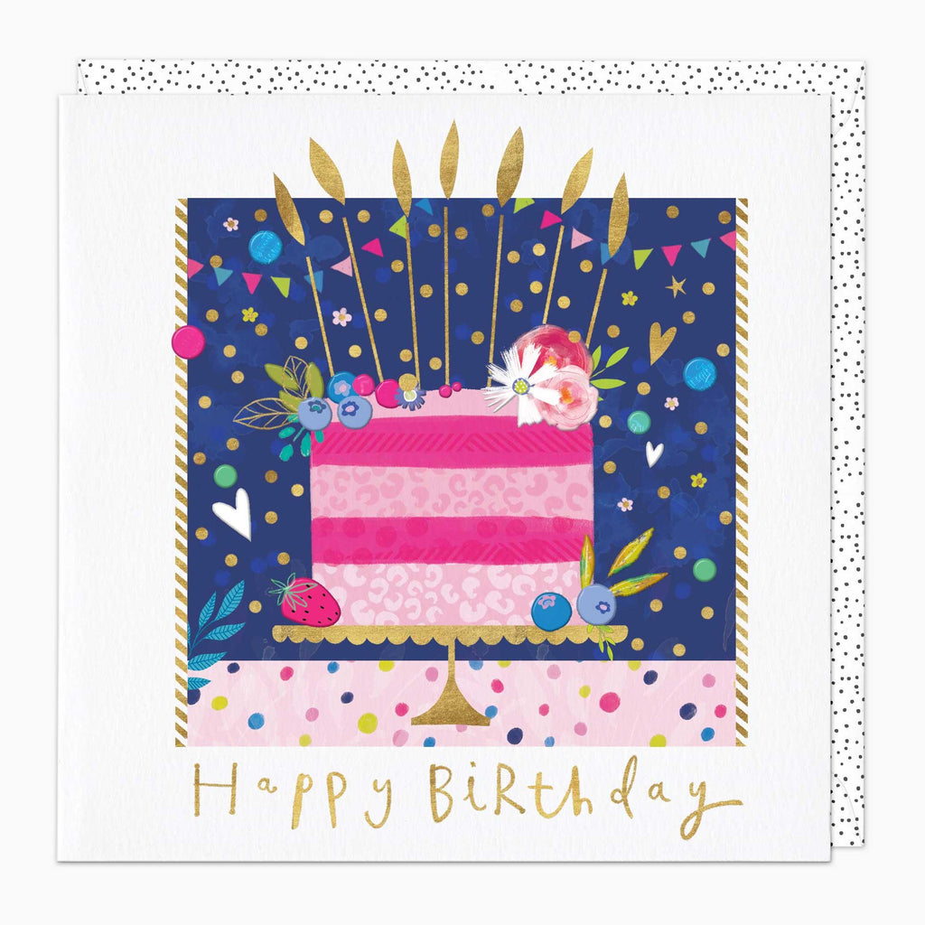Greeting Card-G209 - Cake & Candles Birthday Card-Whistlefish