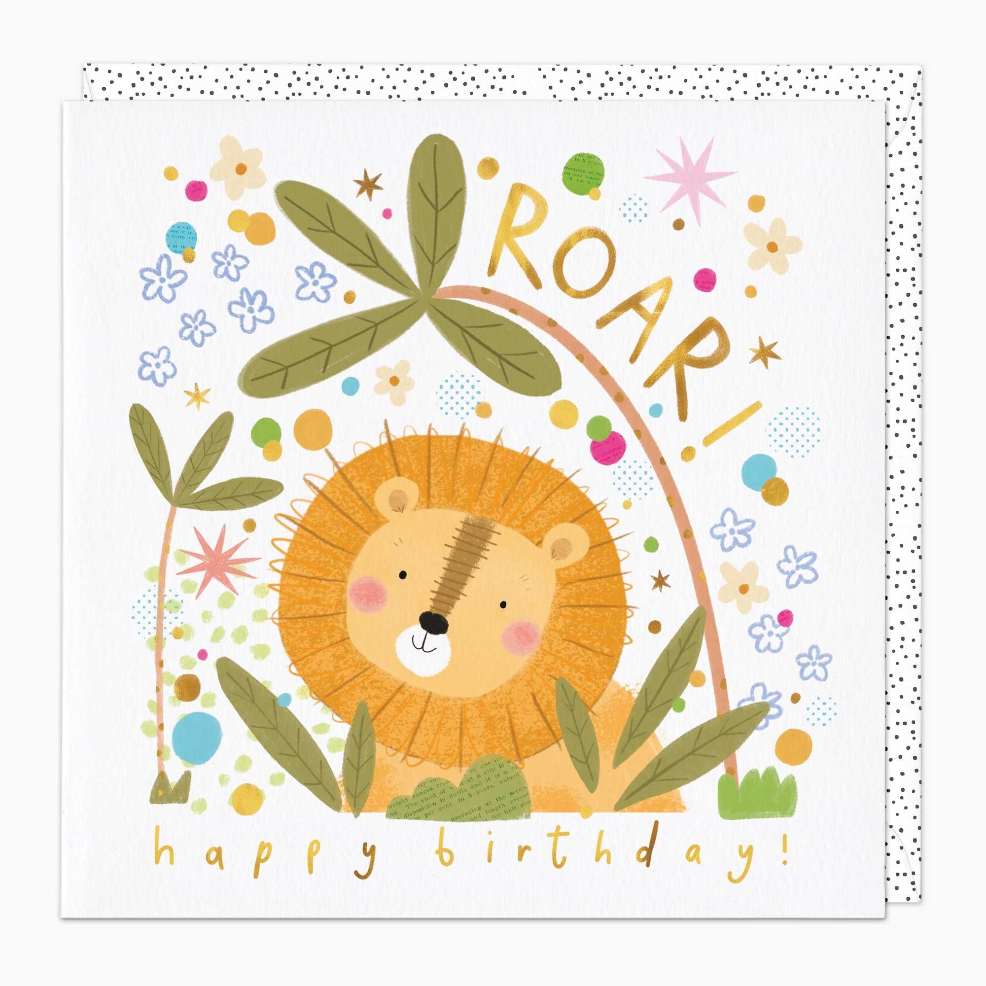 Greeting Card-G223 - Roar! Birthday Card-Whistlefish
