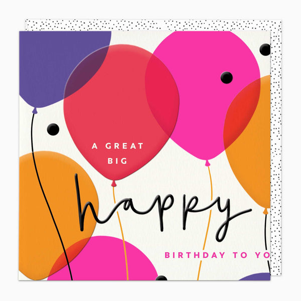 Greeting Card-G229 - Bright Ballons Birthday Card-Whistlefish
