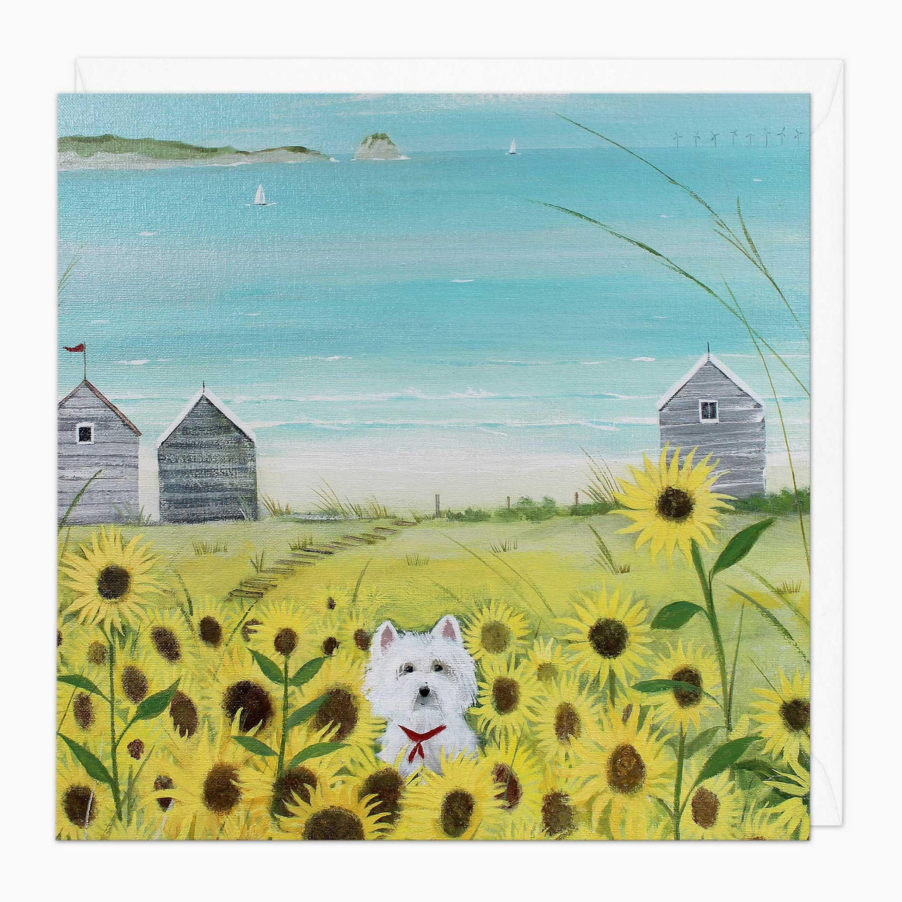 Greeting Card-G242 - Gone Westie Art Card-Hannah Cole
