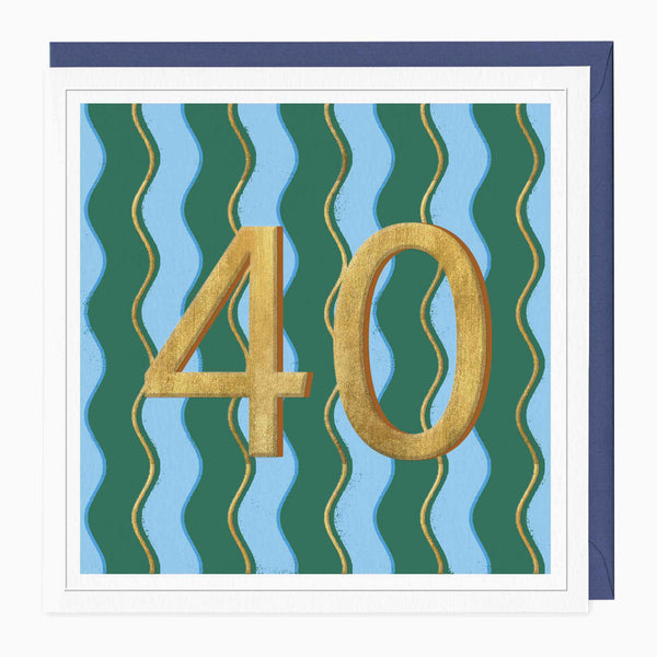 Greeting Card-G253 - Bold & Brilliant 40th Birthday Card-Whistlefish