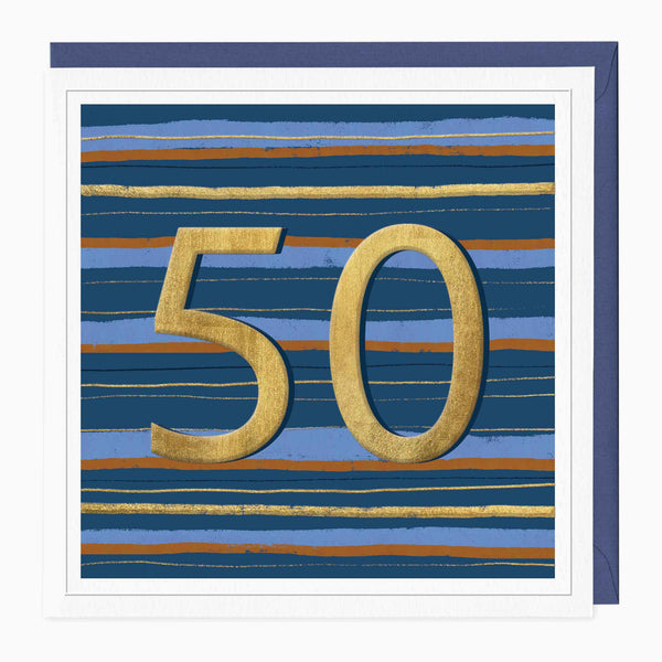 Greeting Card-G254 - Bold & Brilliant 50th Birthday Card-Whistlefish
