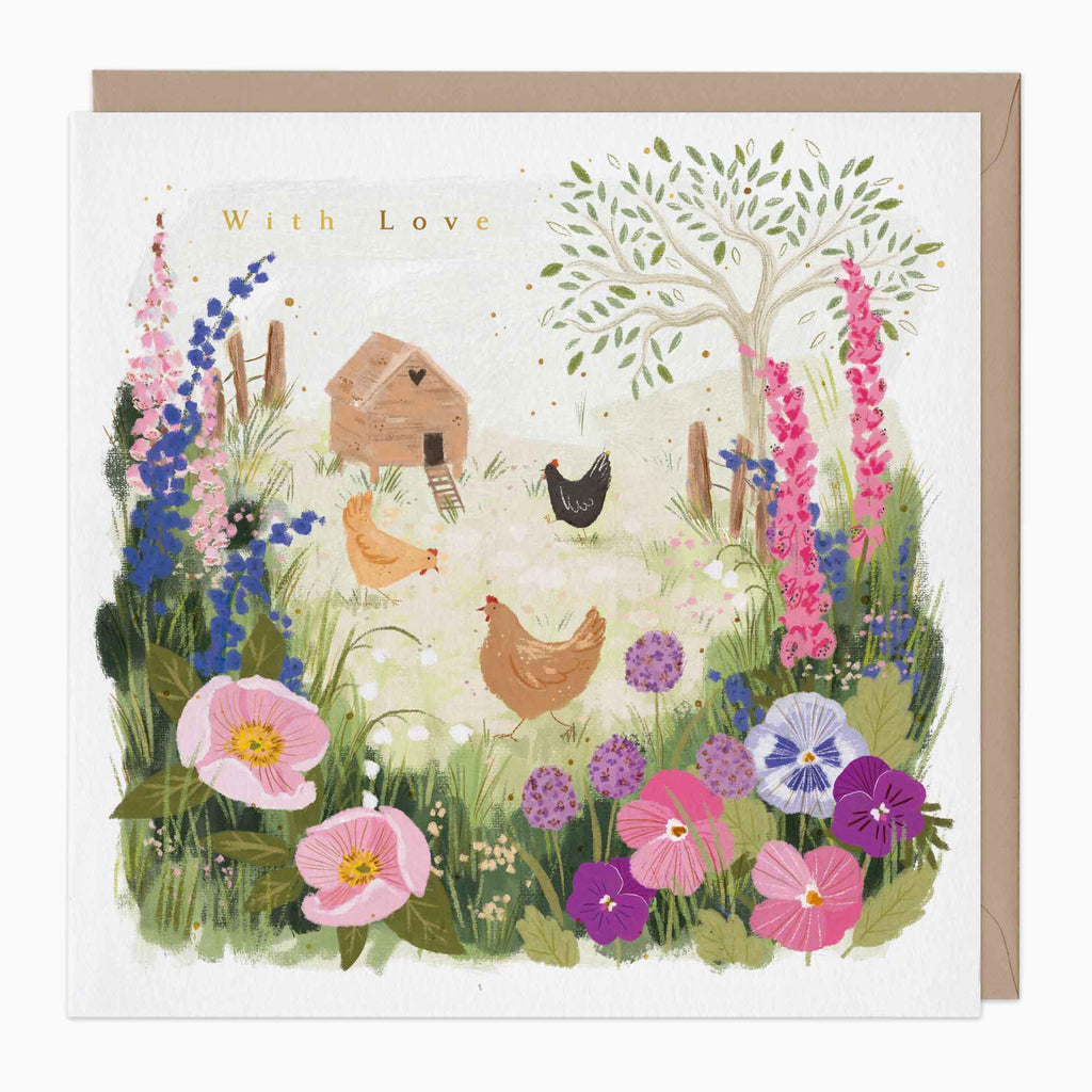 Greeting Card-G256 - Hen House Meadow Card-Whistlefish