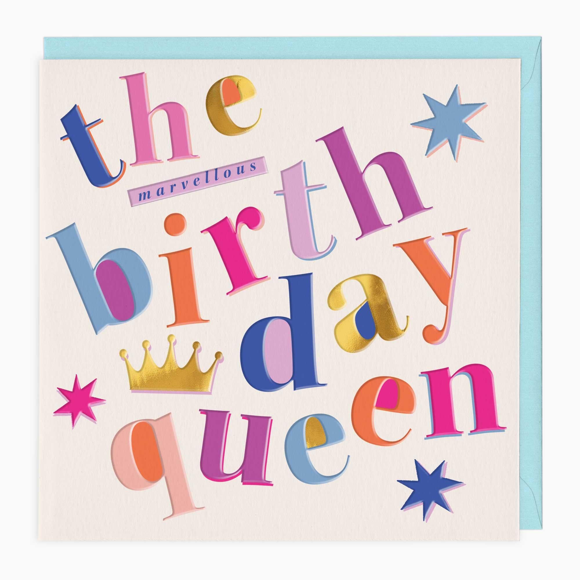Greeting Card-G278 - Marvellous Queen Birthday Card-Whistlefish