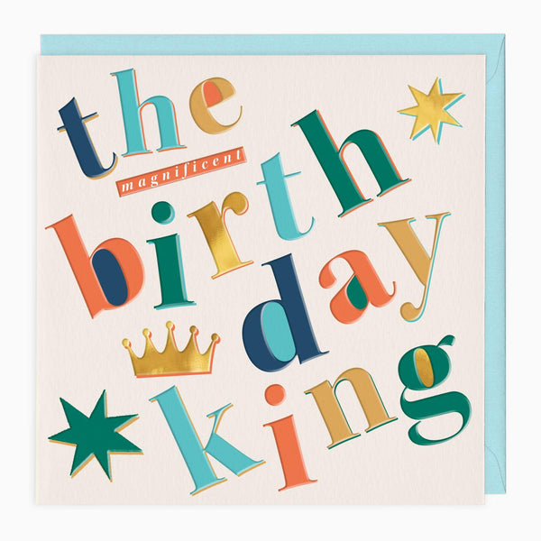Greeting Card-G279 - Magnificent King Birthday Card-Whistlefish