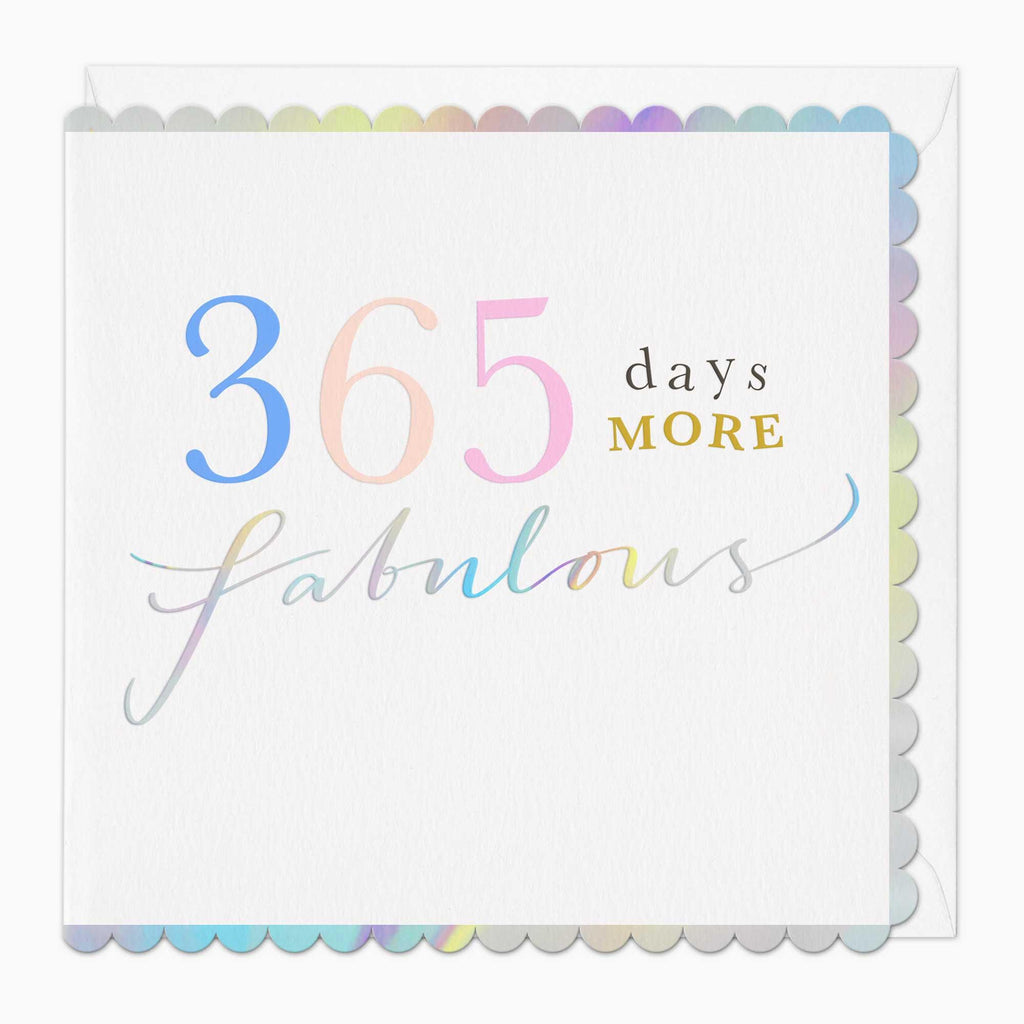 Greeting Card-G300 - 365 Days More Fabulous Birthday Card-Whistlefish