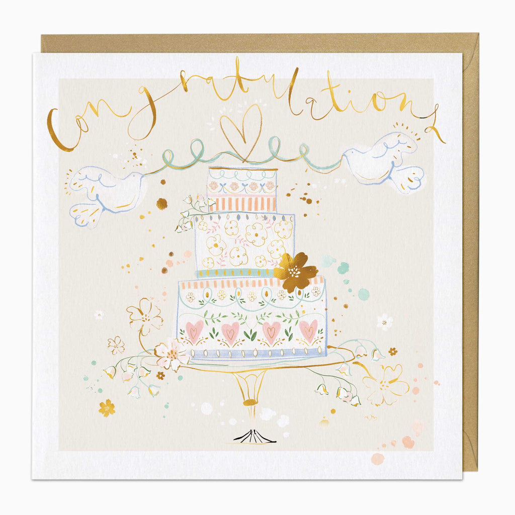 Greeting Card-G308 - Congratulations Cake Card-Whistlefish