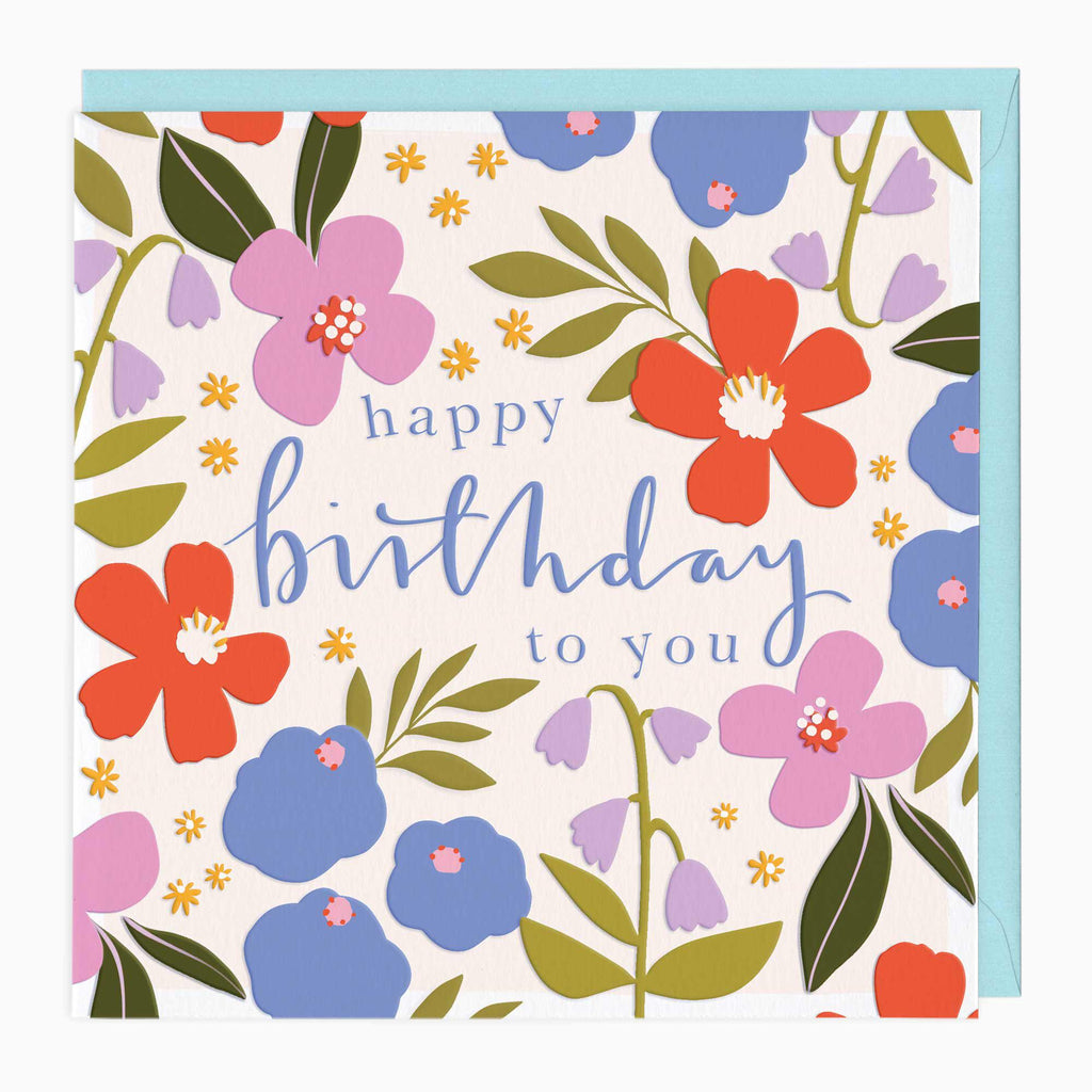 Greeting Card-G315 - Bold Bloom Birthday Card-Whistlefish