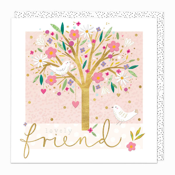 Greeting Card-G325 - Birds in The Trees Lovely Friend Card-Whistlefish