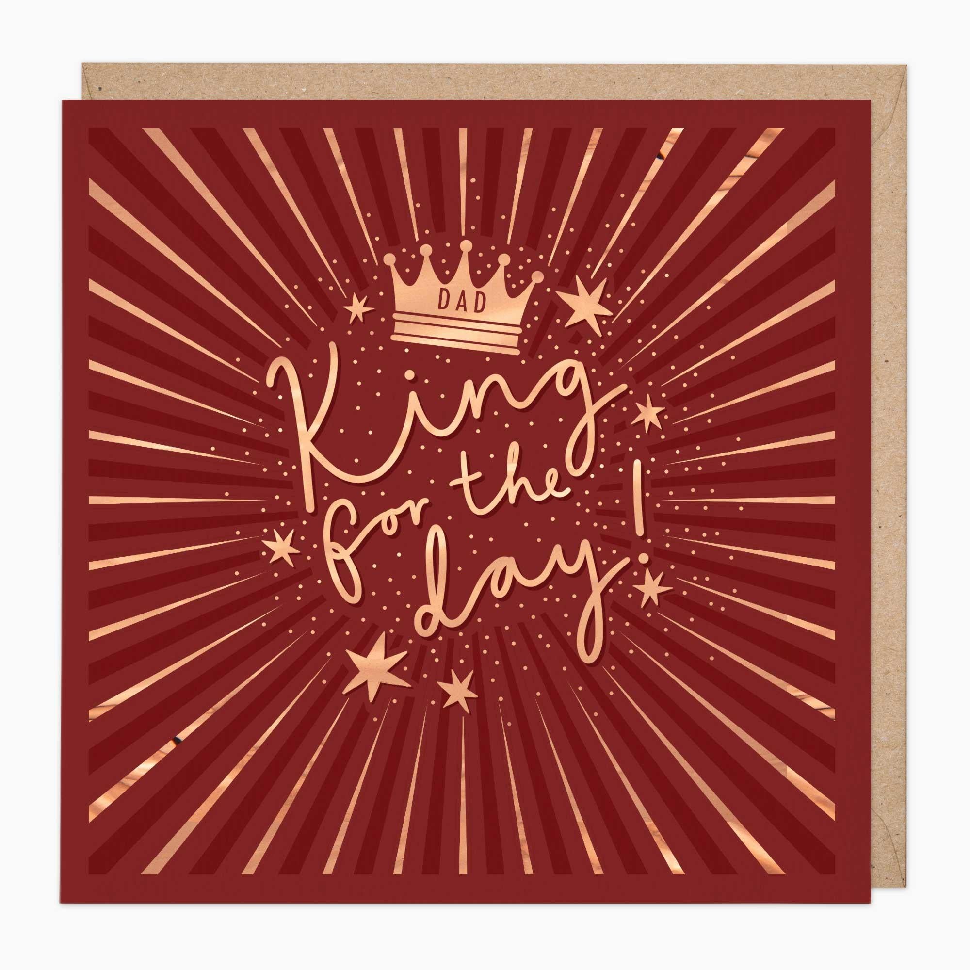 Greeting Card-G336 - King For the Day Copper Card-Whistlefish