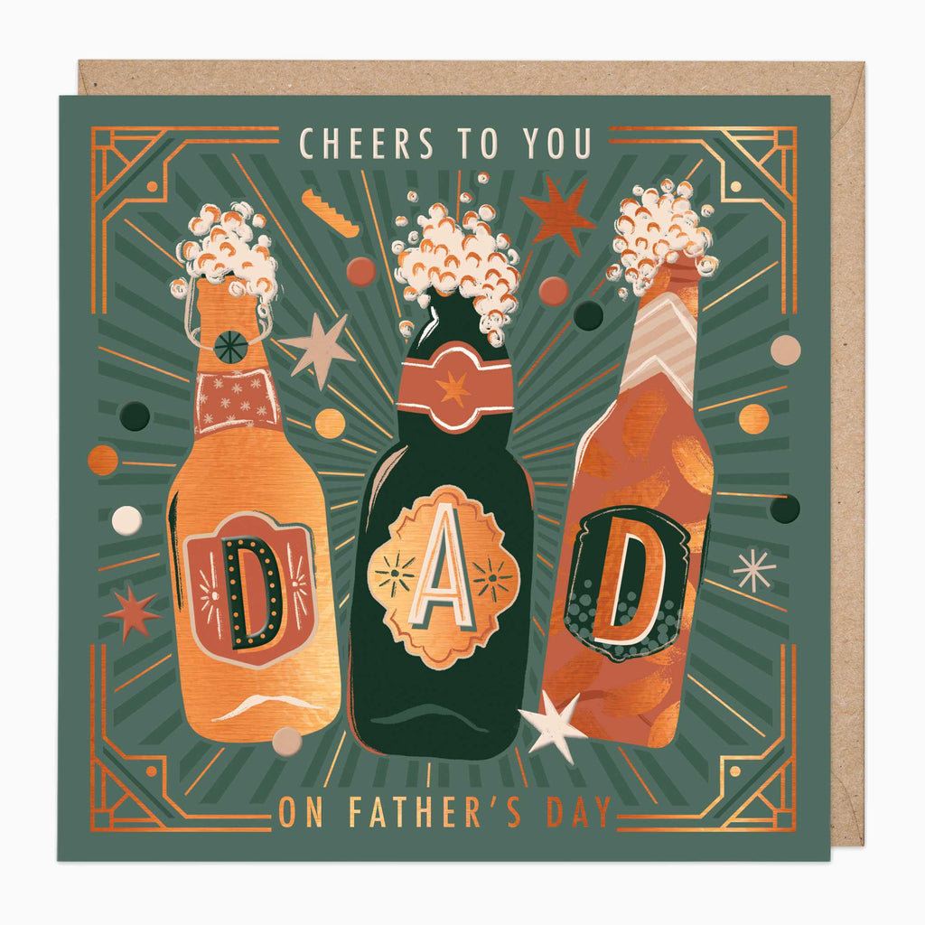 Greeting Card-G337 - Cheers to You Father's Day Card-Whistlefish