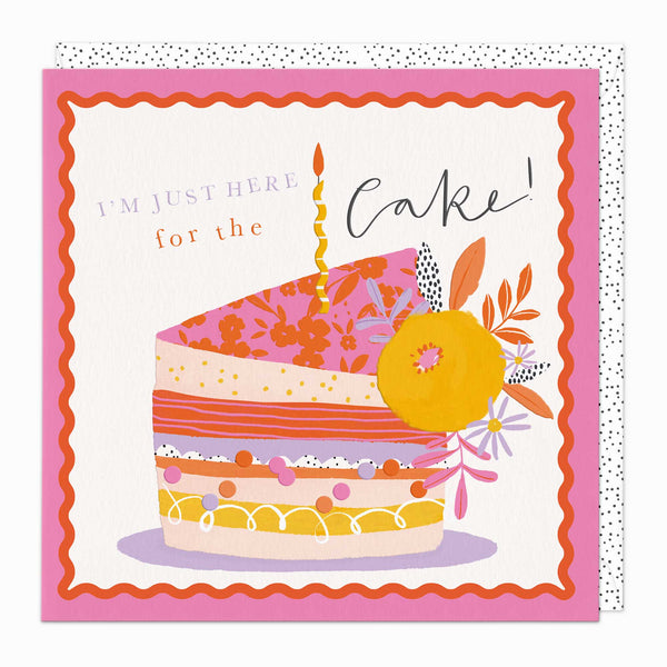 Greeting Card-G340 - Here For The Cake Birthday Card-Whistlefish