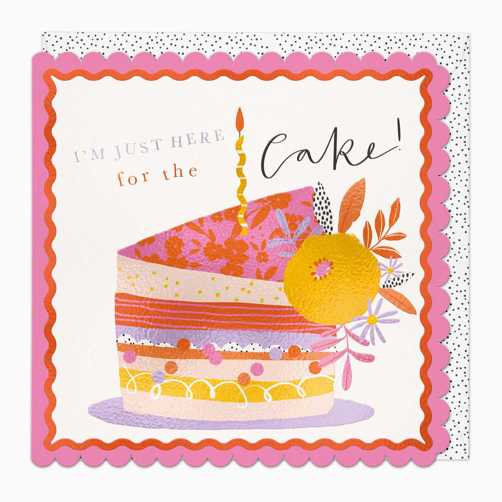 Greeting Card-G340 - Here For The Cake Birthday Card-Whistlefish