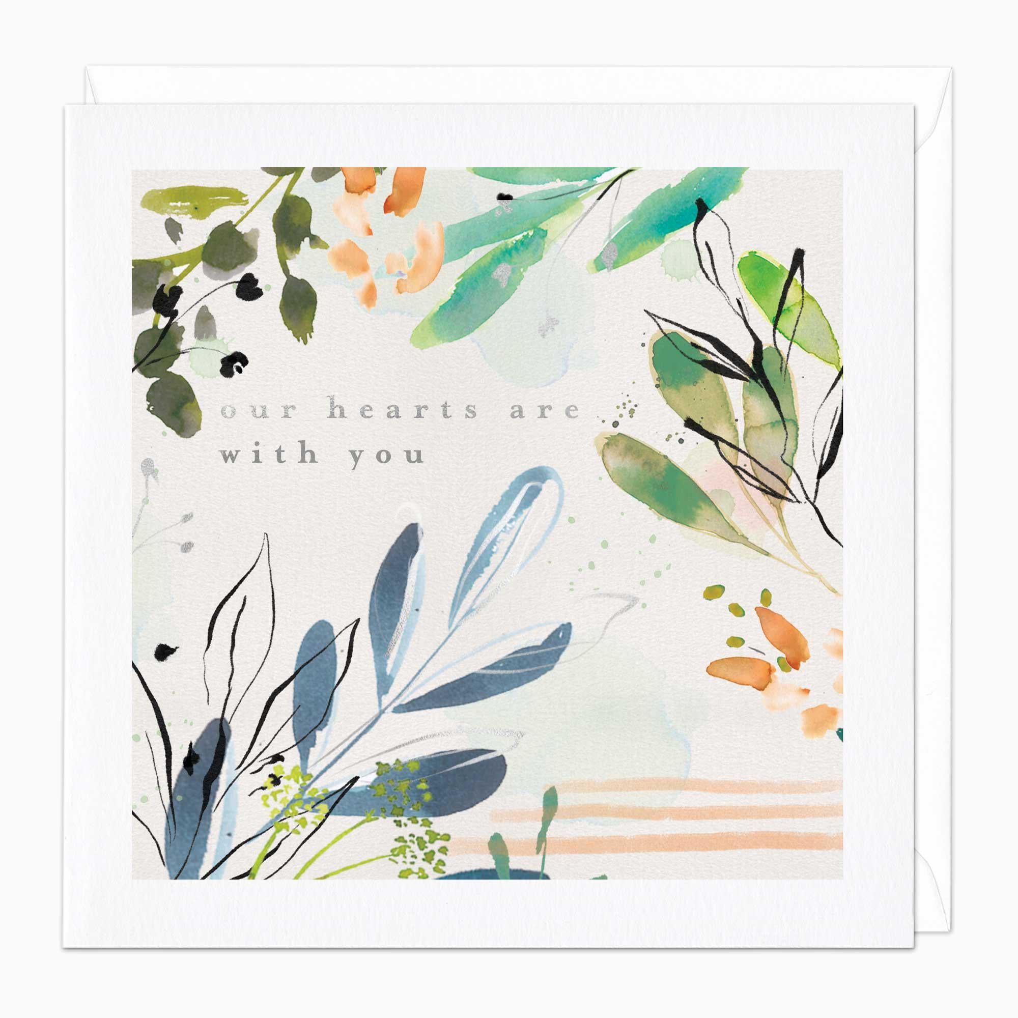 Greeting Card-G341 - Hearts Are With You Card-Whistlefish