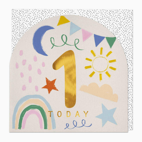 Greeting Card-G366 - Little Joy 1st Birthday Card-Whistlefish