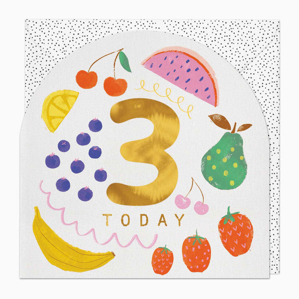 Greeting Card-G368 - Little Joy 3rd Birthday Card-Whistlefish