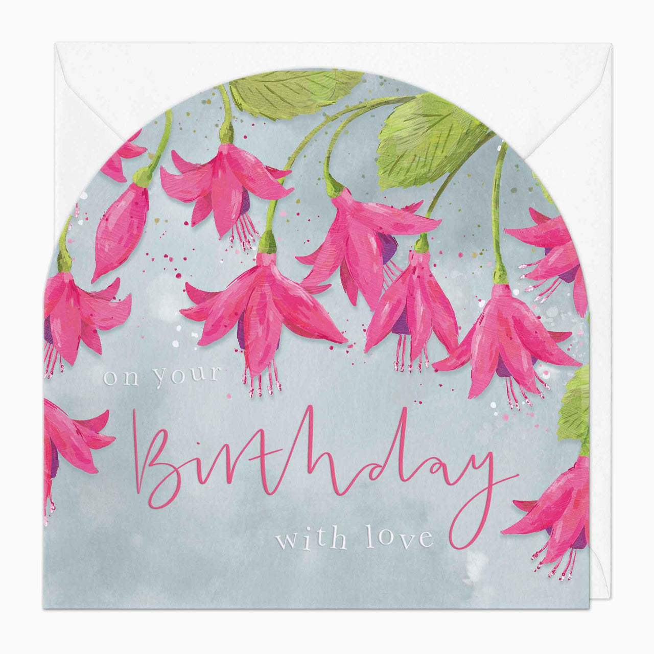 Greeting Card-G373 - Fuchsia Birthday Card-Whistlefish