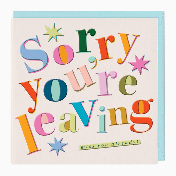 Greeting Card-G376 - Big Bold Leaving Card-Whistlefish