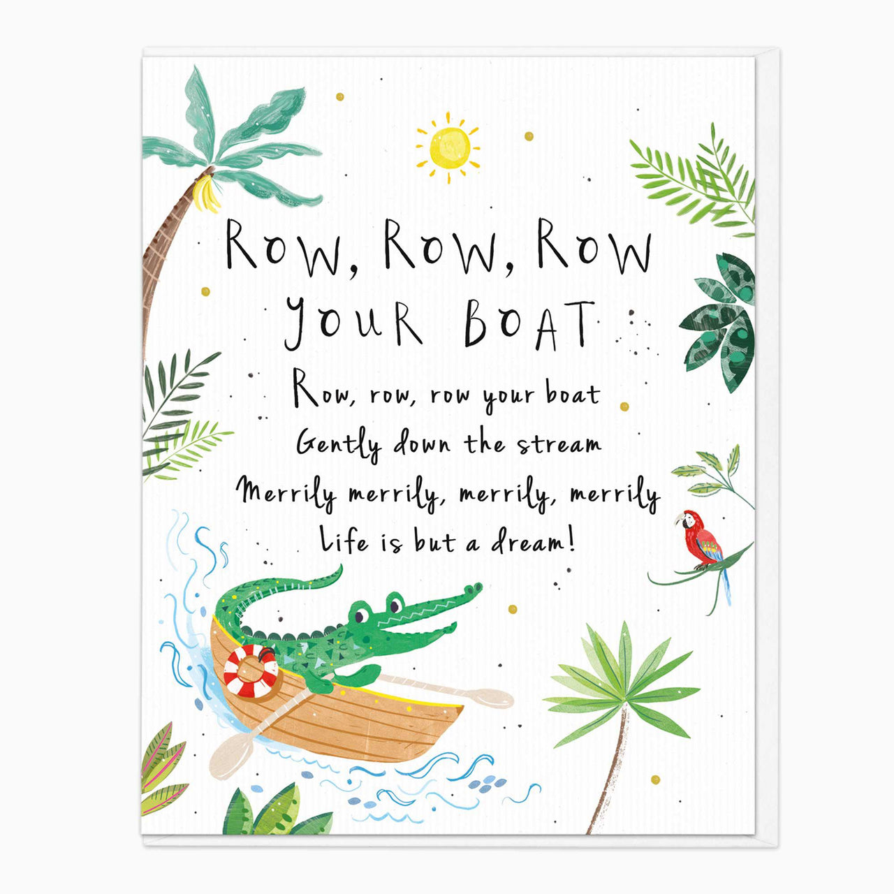 Greeting Card-G383 - Row Row Row Nursery Card-Whistlefish