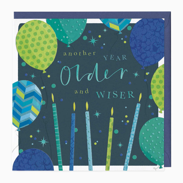 Greeting Card-G390 - Older & Wiser Birthday Card-Whistlefish