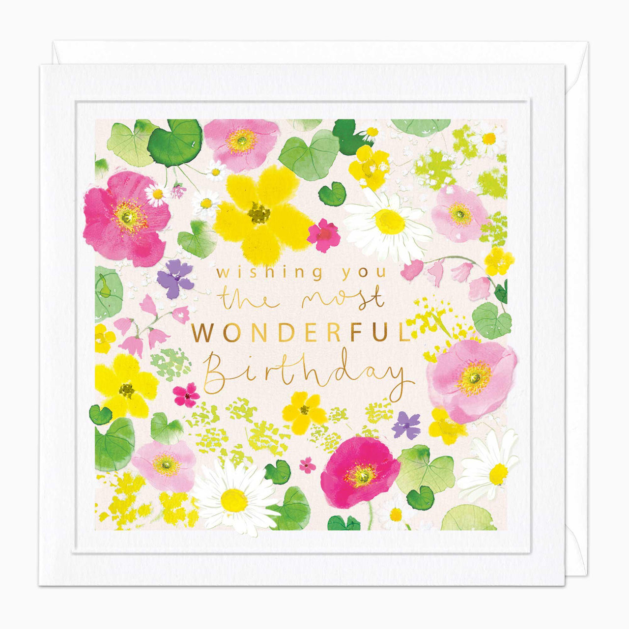 Greeting Card-G398 - Wonderful Blooms Birthday Card-Whistlefish