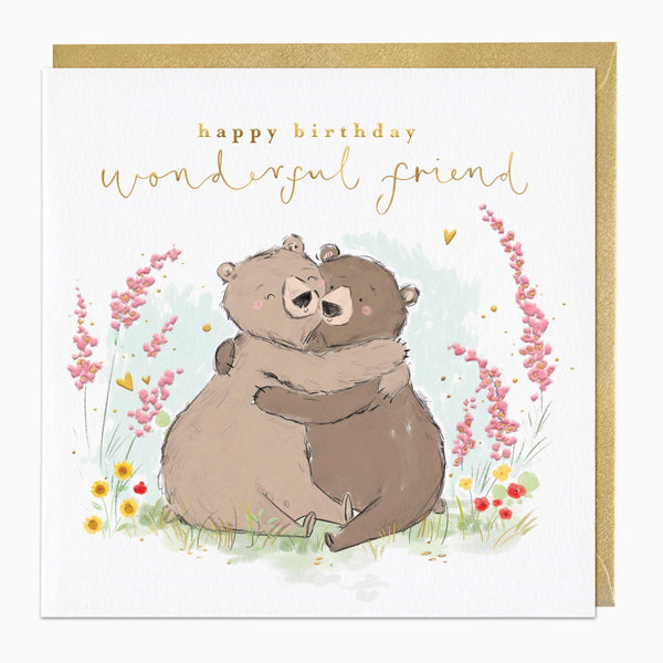Greeting Card-G401 - Bear Hug Birthday Card-Whistlefish