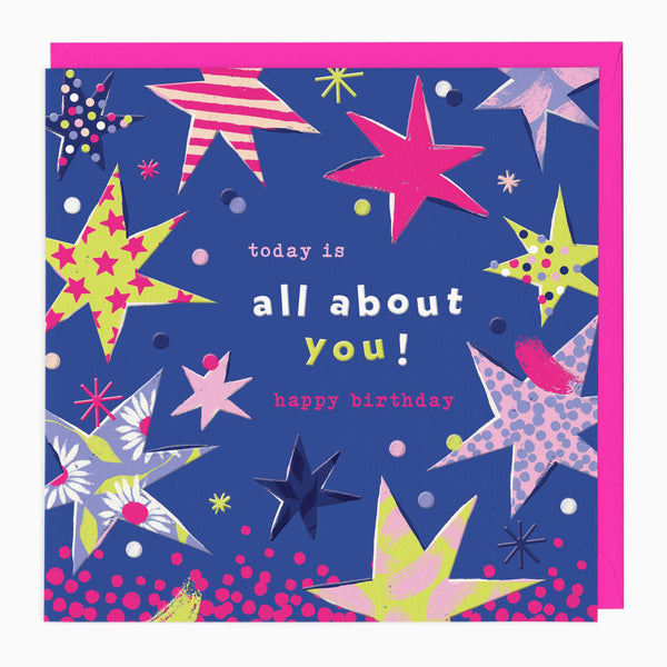 Greeting Card-G415 - Star of the Day Birthday Card-Whistlefish