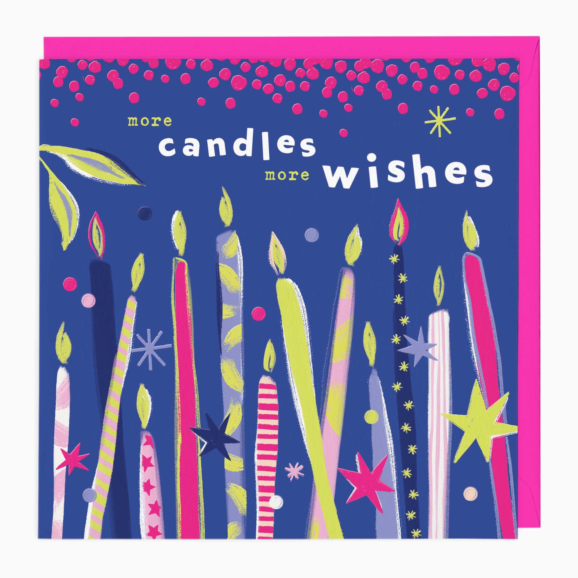 Greeting Card-G418 - Wishes Aglow Birthday Card-Whistlefish