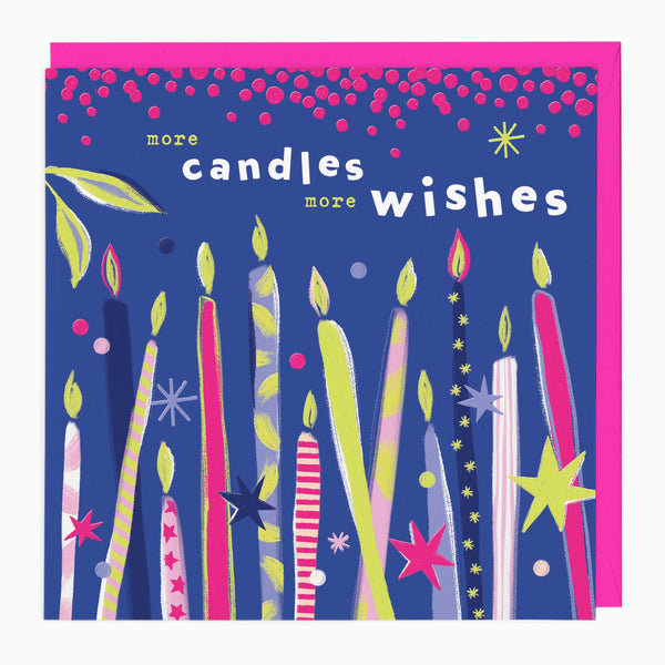 Greeting Card-G418 - Wishes Aglow Birthday Card-Whistlefish