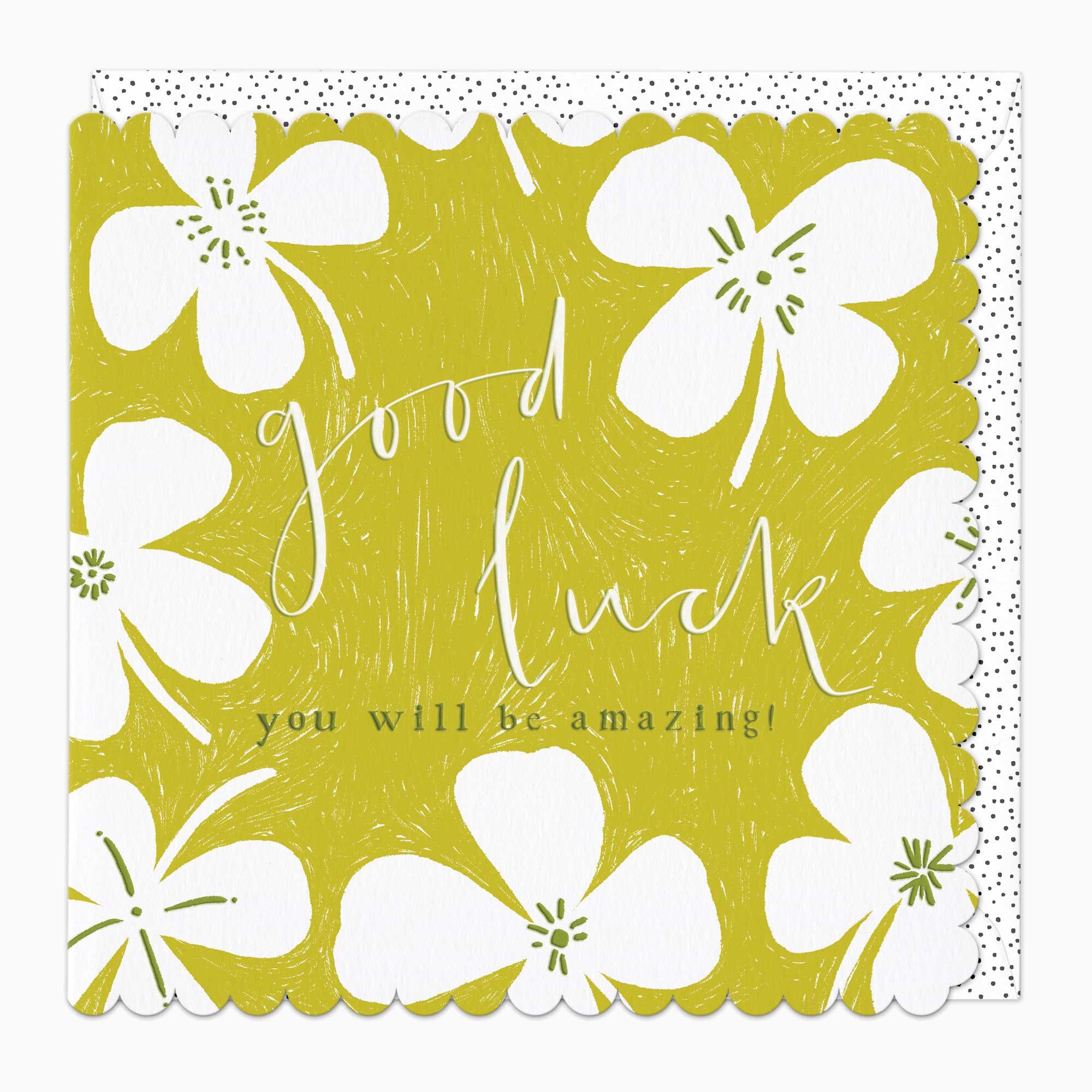 Greeting Card-G419 - Clover Good Luck Card-Whistlefish