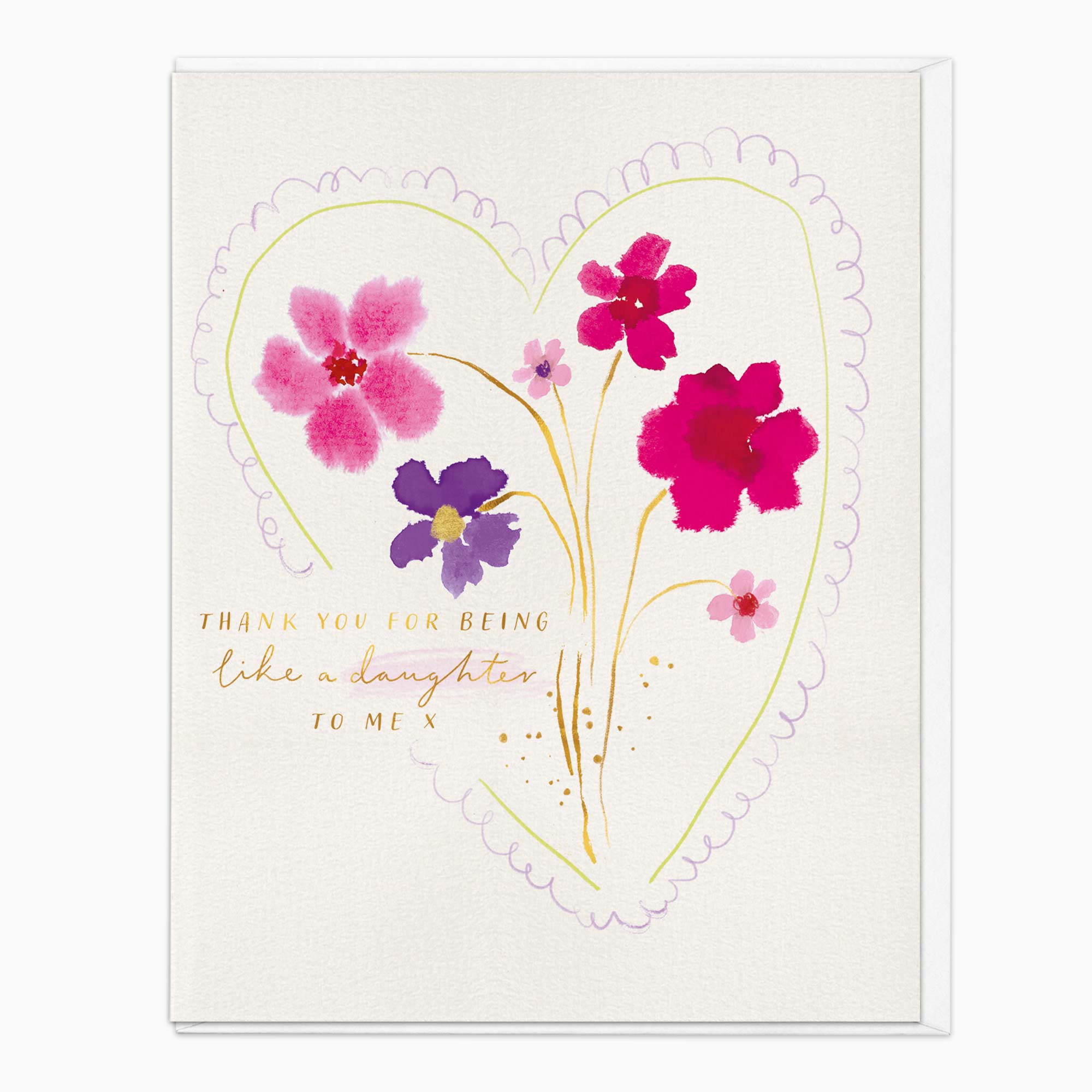 Greeting Card-G422 - Like a Daughter Thank You Card-Whistlefish