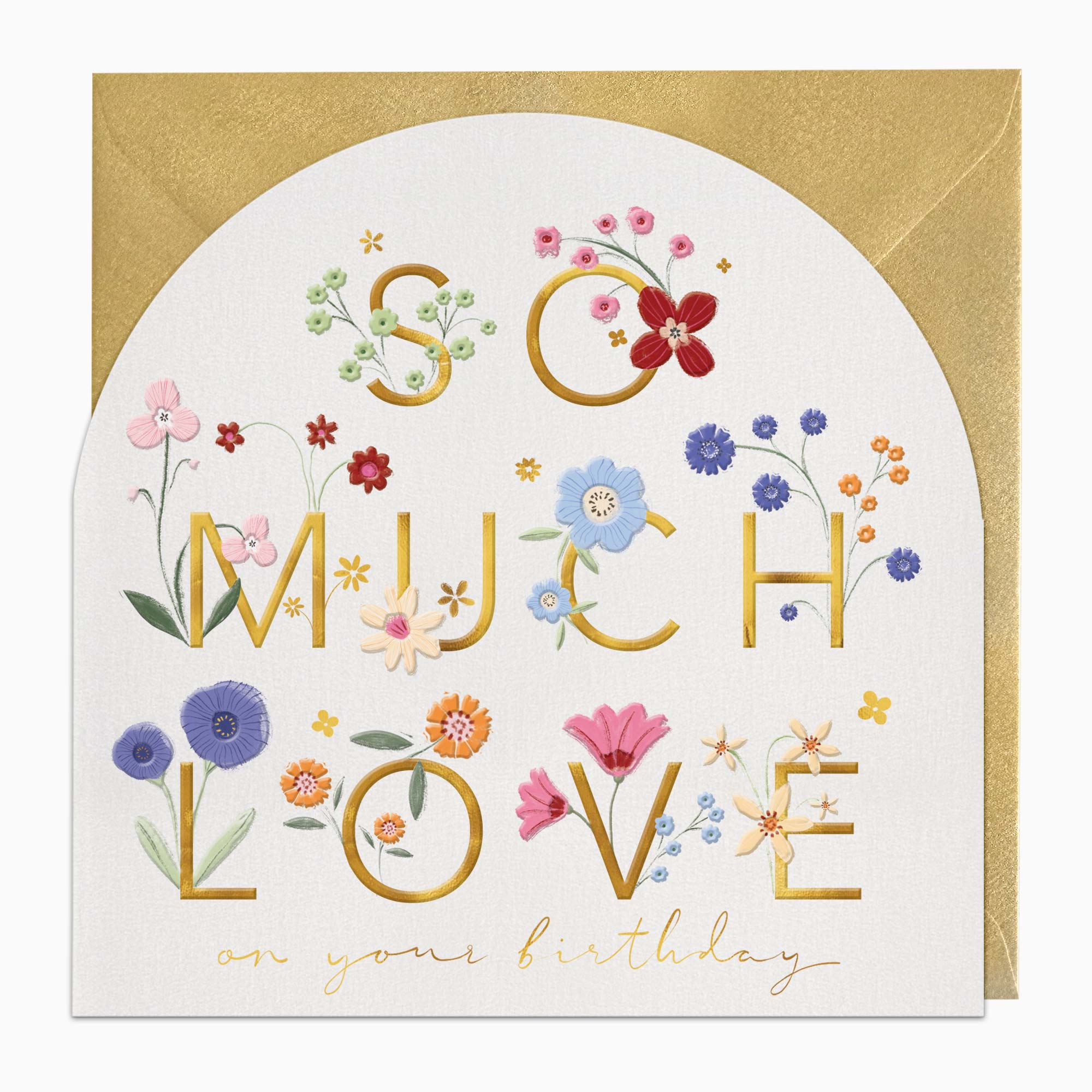 Greeting Card-G437 - So Much Love Floral Arch Card-Whistlefish