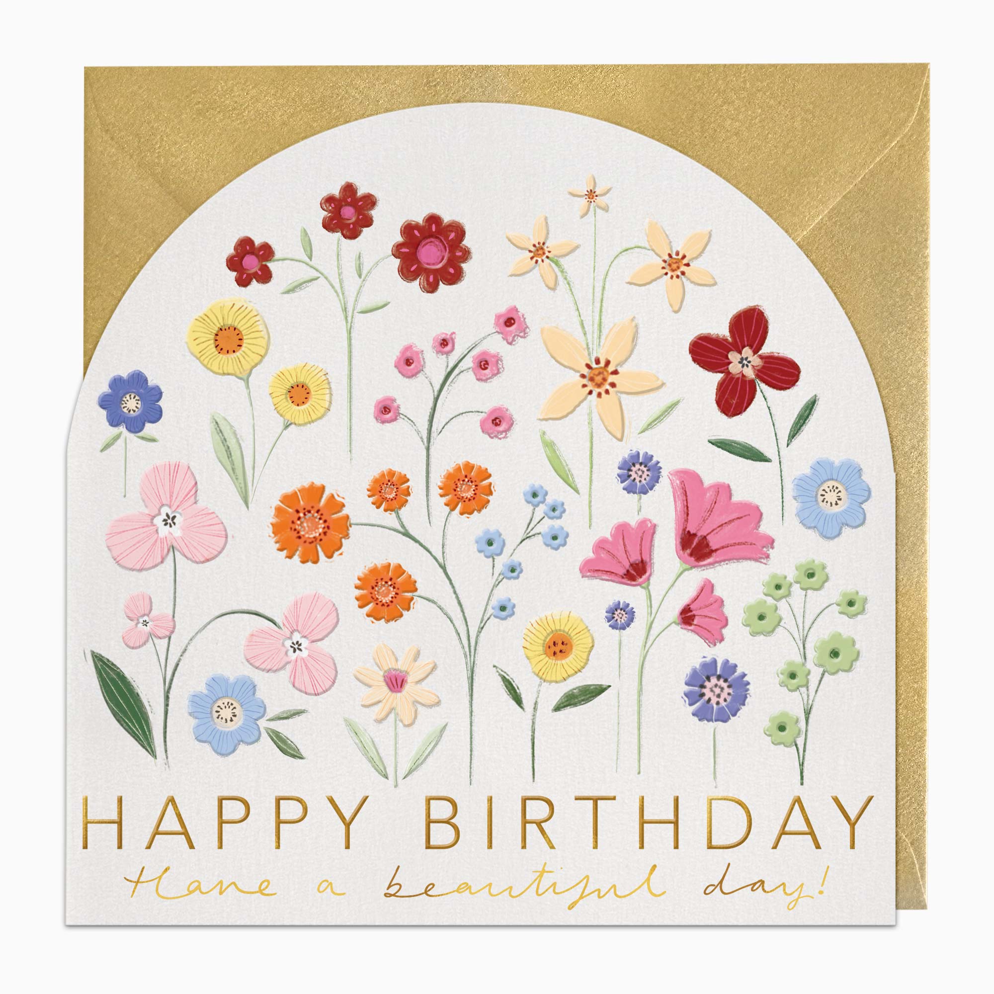 Greeting Card-G439 - Floral Arch Birthday Card-Whistlefish