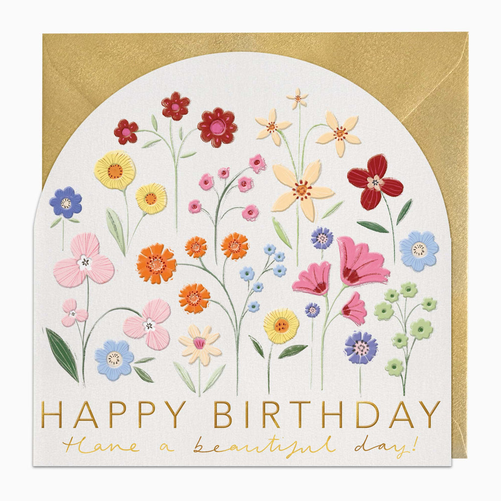 Greeting Card-G439 - Floral Arch Birthday Card-Whistlefish