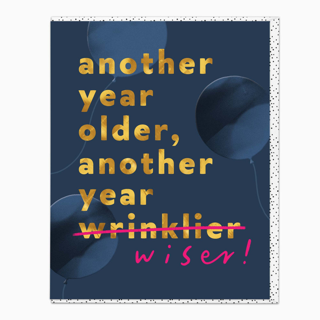 Greeting Card-G474 - Another Year Wiser Birthday Card-Whistlefish