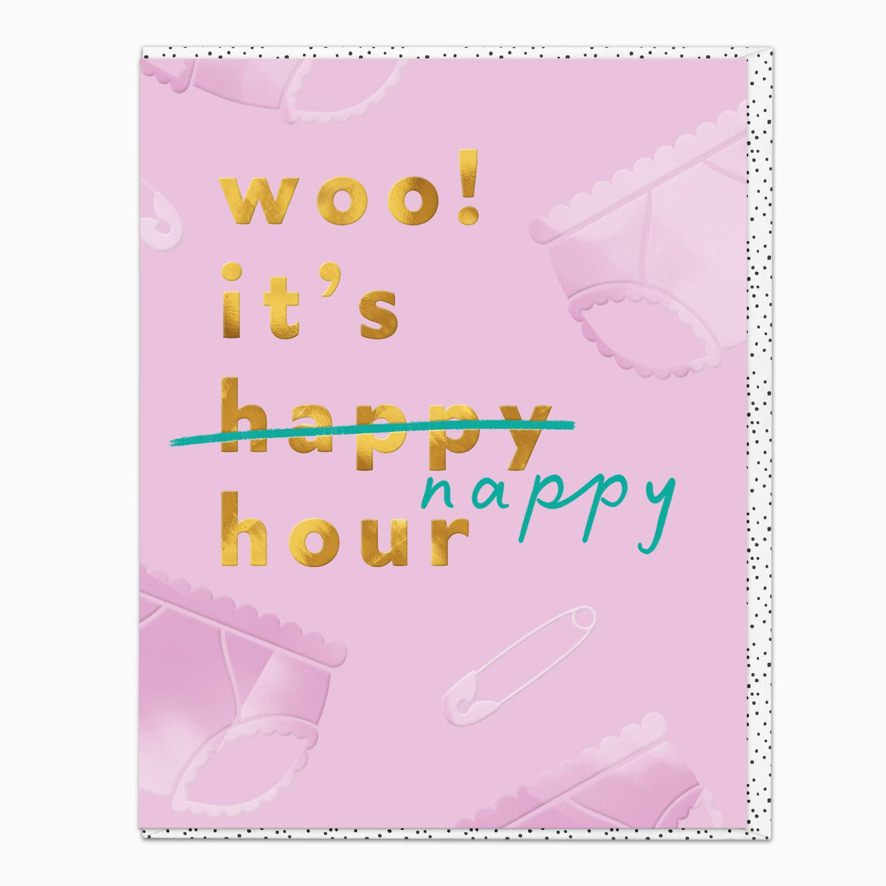 Greeting Card-G476 - Nappy Hour New Baby Card-Whistlefish