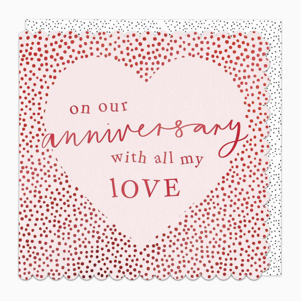 Greeting Card-G485 - Spotty Anniversary Card-Whistlefish