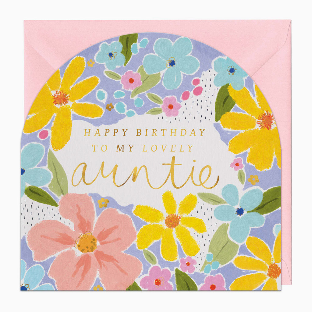 Greeting Card-G497 - Lovely Auntie Arch Birthday Card-Whistlefish