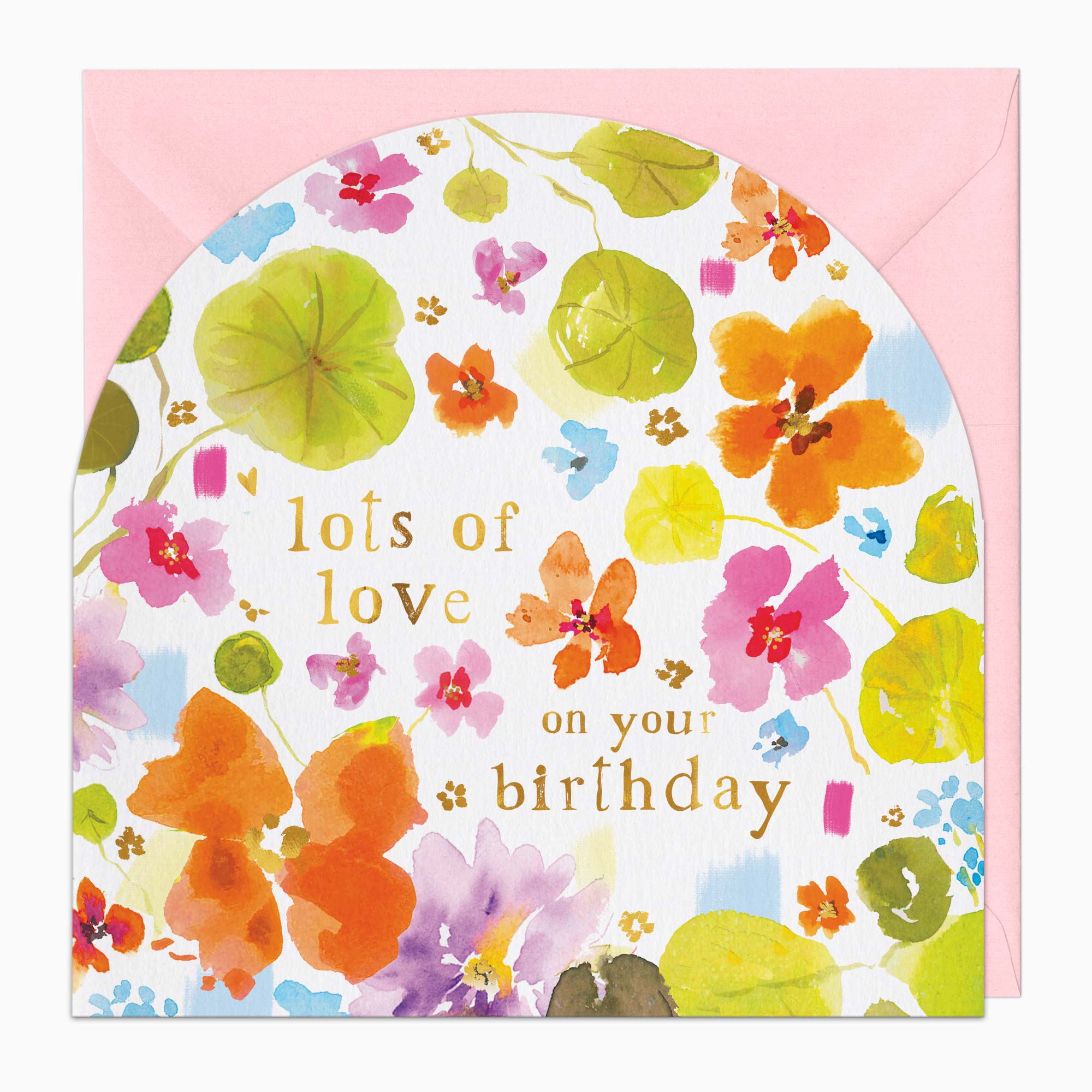 Greeting Card-G535 - Nasturtium Birthday Card-Whistlefish