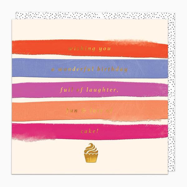 Greeting Card-G538 - Paint Stripe Birthday Card-Whistlefish