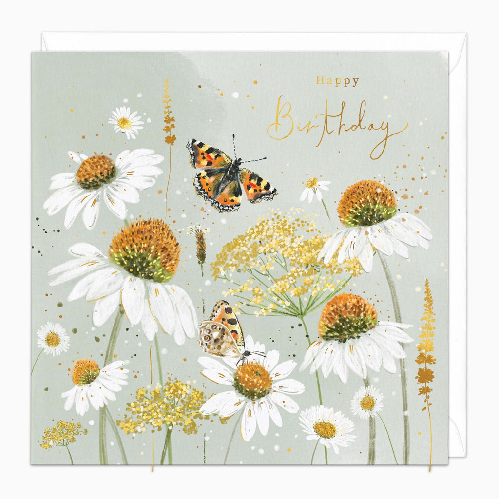 Greeting Card-G545 - Meadow Daisies Birthday Card-Whistlefish
