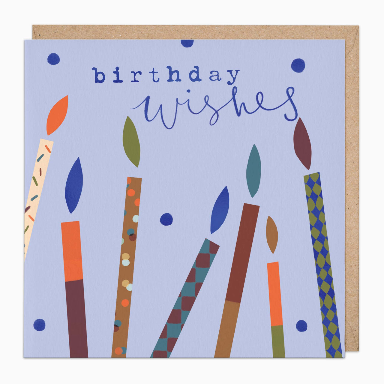 Greeting Card-G600 - Navy Candles Birthday Card-Whistlefish