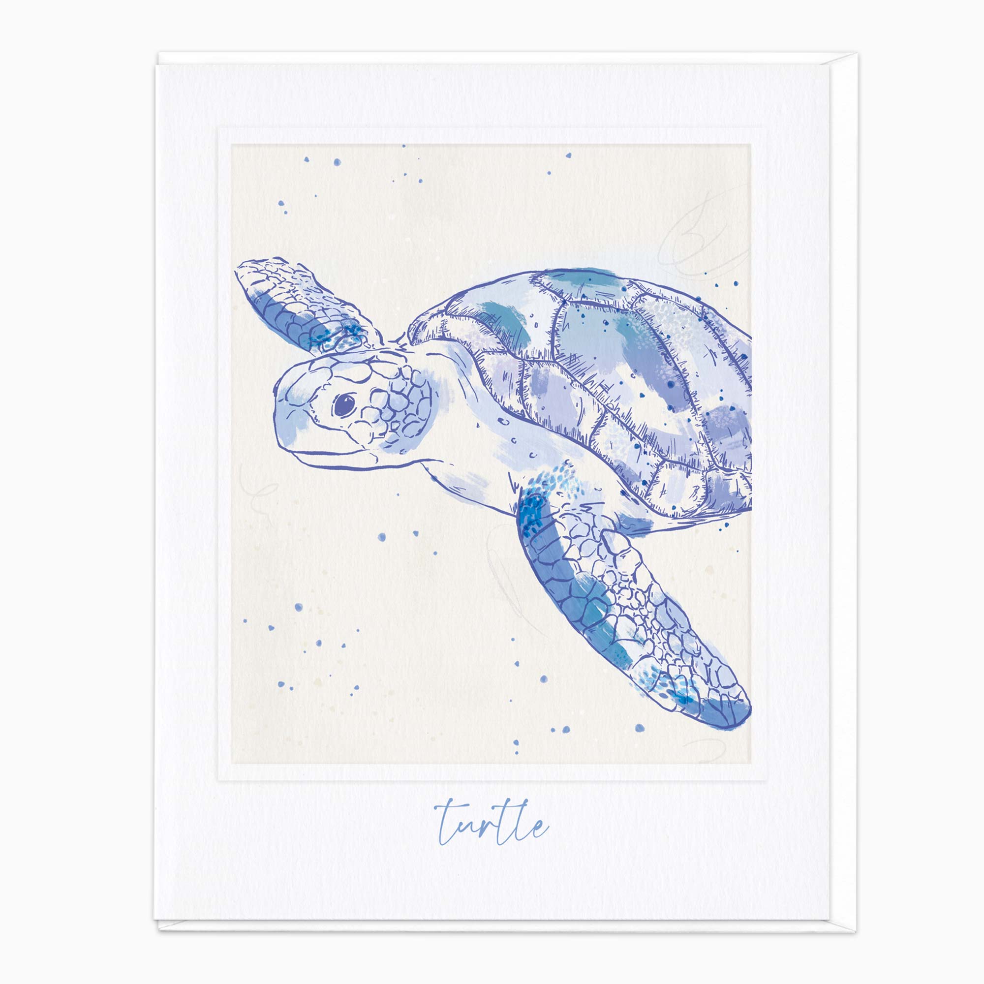 Greeting Card-G619 - Beneath The Waves Turtle Card-Whistlefish