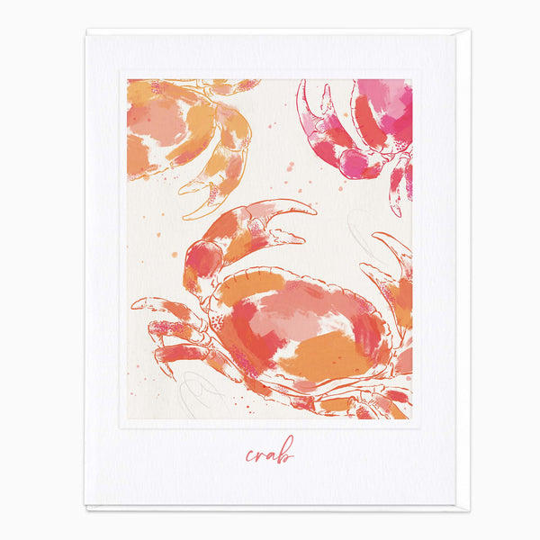 Greeting Card-G621 - Beneath The Waves Crabs Card-Whistlefish