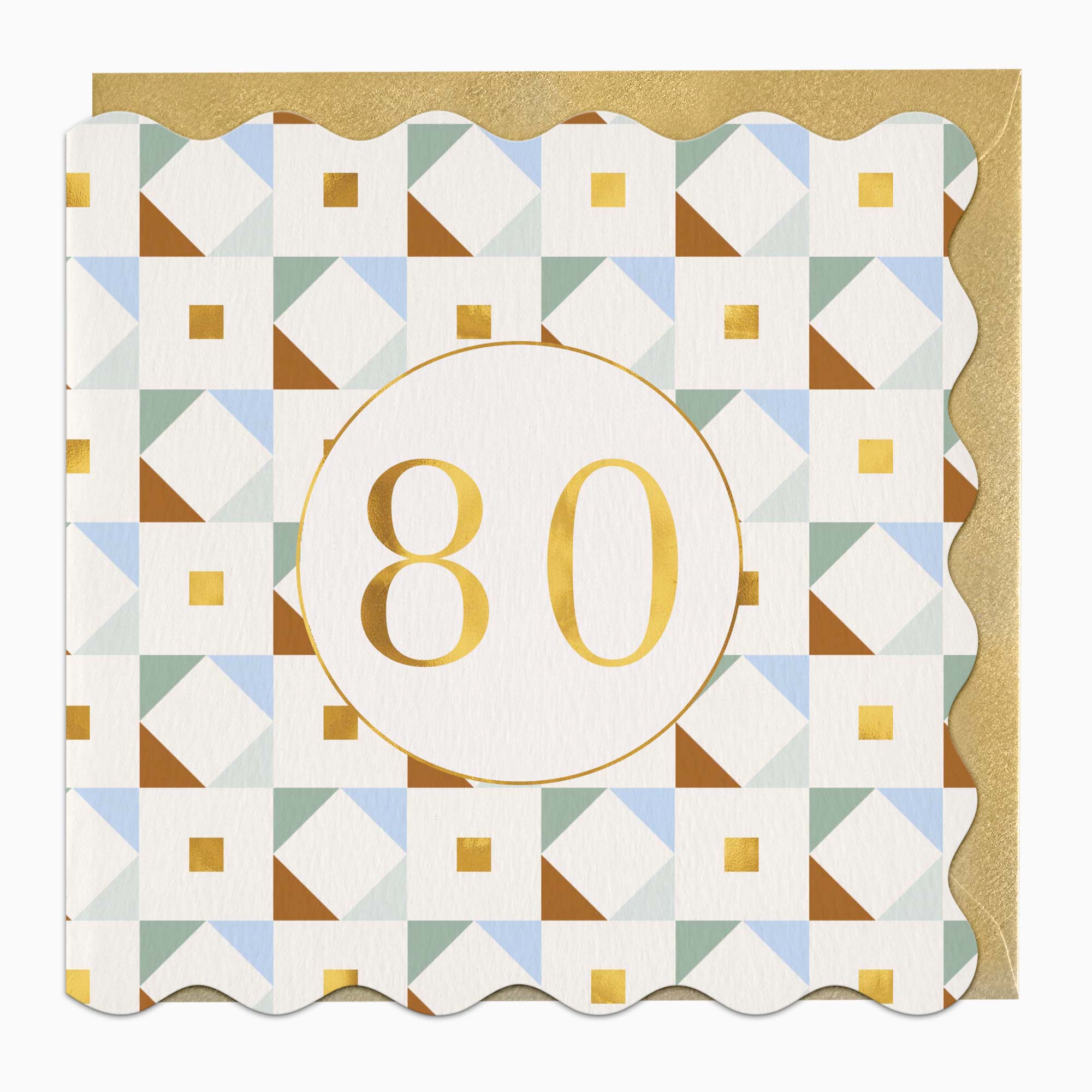 Greeting Card-H050 - Geo 80 Birthday Card-Whistlefish