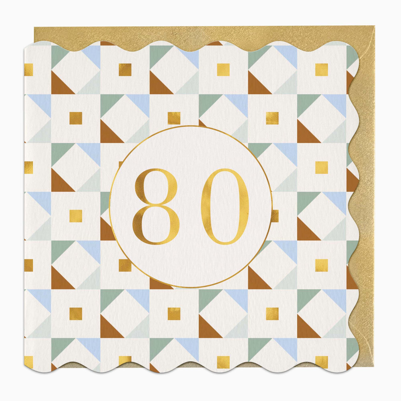 Greeting Card-H050 - Geo 80 Birthday Card-Whistlefish